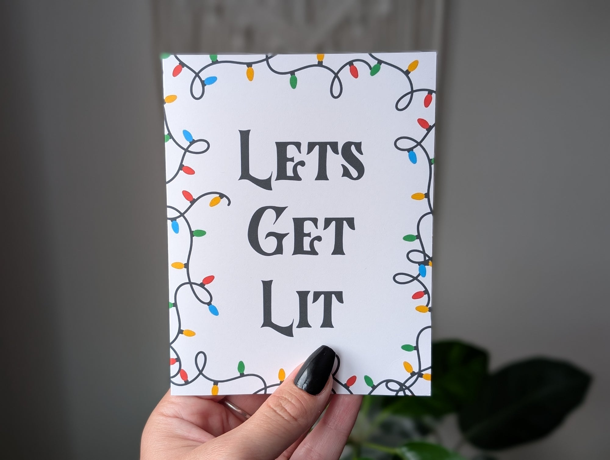 Let's Get Lit - Funny Christmas Holiday Card