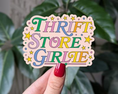 Thrift Store Girlie Retro Thrifting Sticker