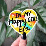 In My Happy Girl Era Rainbow Heart Sticker