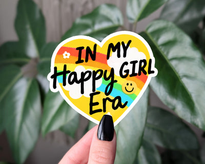 In My Happy Girl Era Rainbow Heart Sticker