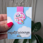 My Book Is Calling Magnetic Bookmark – Pink Retro Phone