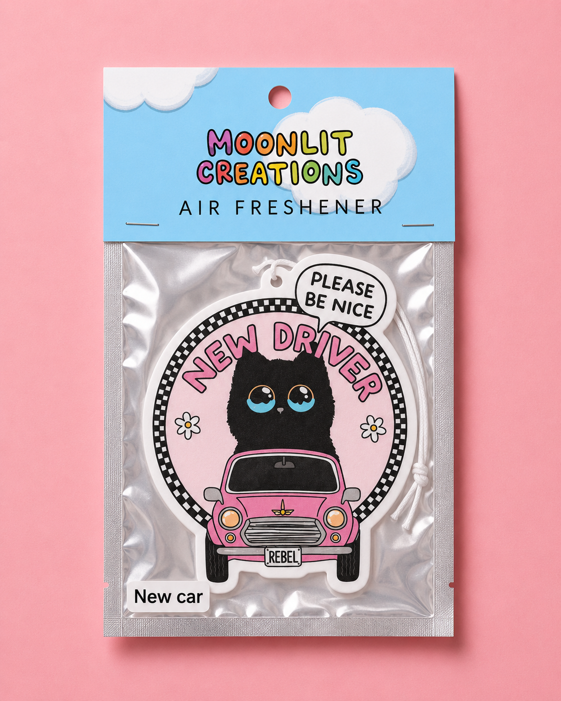 New Driver Please Be Nice Cat Air Freshener New Car Scent Cute First Car Gift