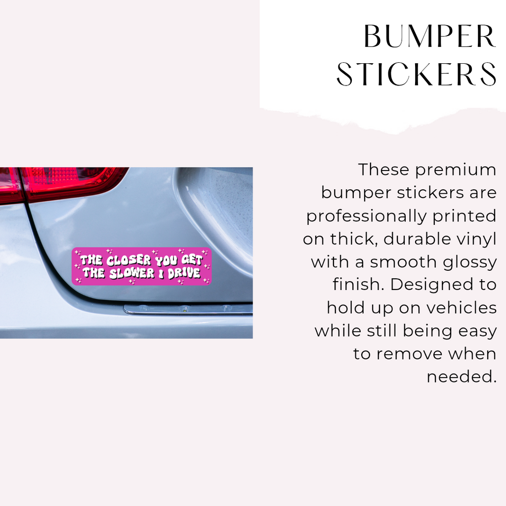 Funny Bumper Sticker 11x3 Inch | Durable Vinyl Car Decal
