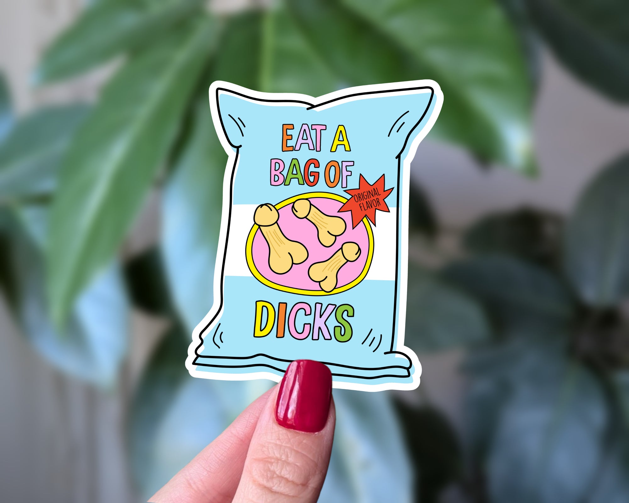 Eat a Bag of Dicks Sarcastic Funny Vinyl Sticker