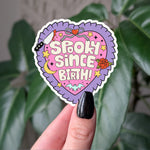 Spooky Since Birth Heart Sticker