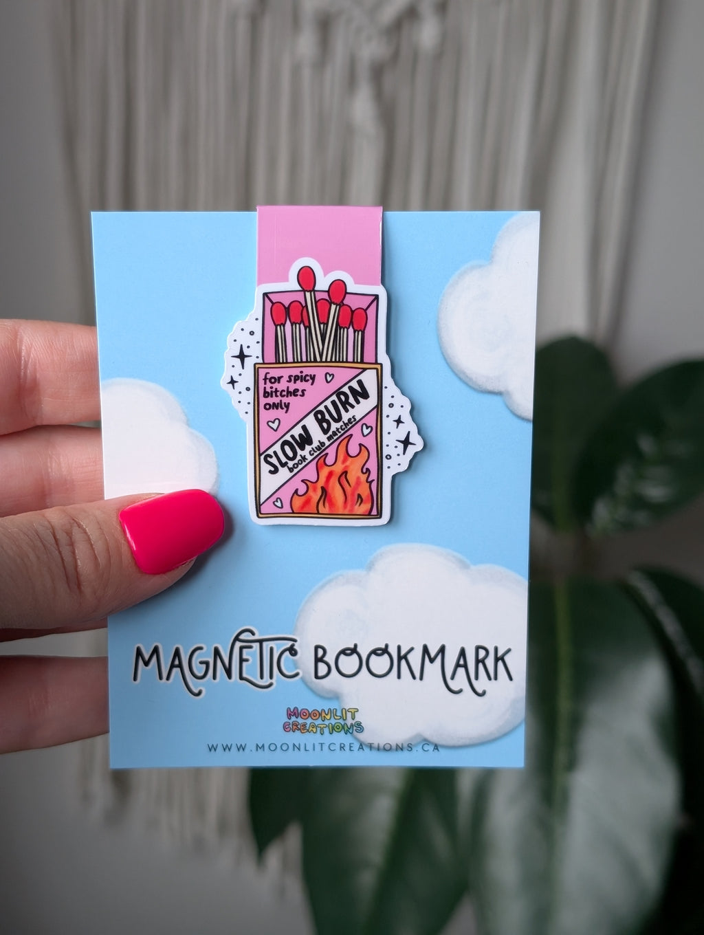 Slow Burn Magnetic Bookmark | Spicy Bookish Matchbook Design
