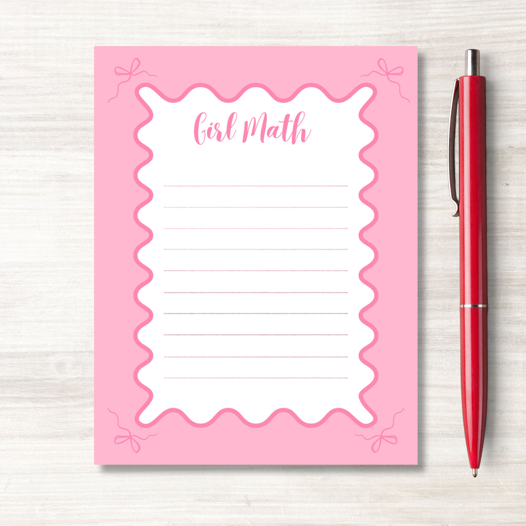 Girl Math Notepad