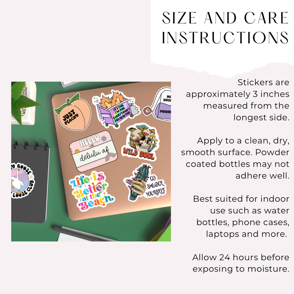 Nah Bitch Ouija Planchette Sticker | Funny Witchy Vinyl Decal