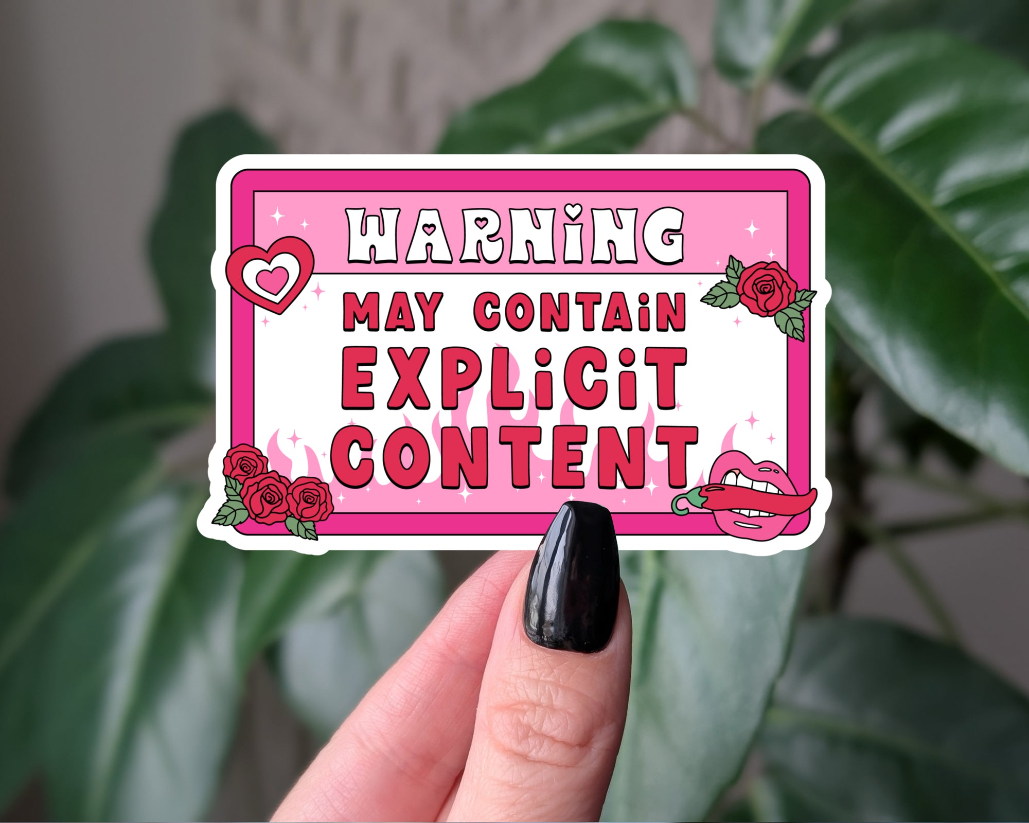 Warning May Contain Explicit Content Funny Reader Sticker