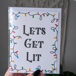Let's Get Lit - Funny Christmas Holiday Card