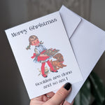 Funny Vintage Christmas Card – Retro Holiday Greeting – “Cookies Are Done and So Am I”