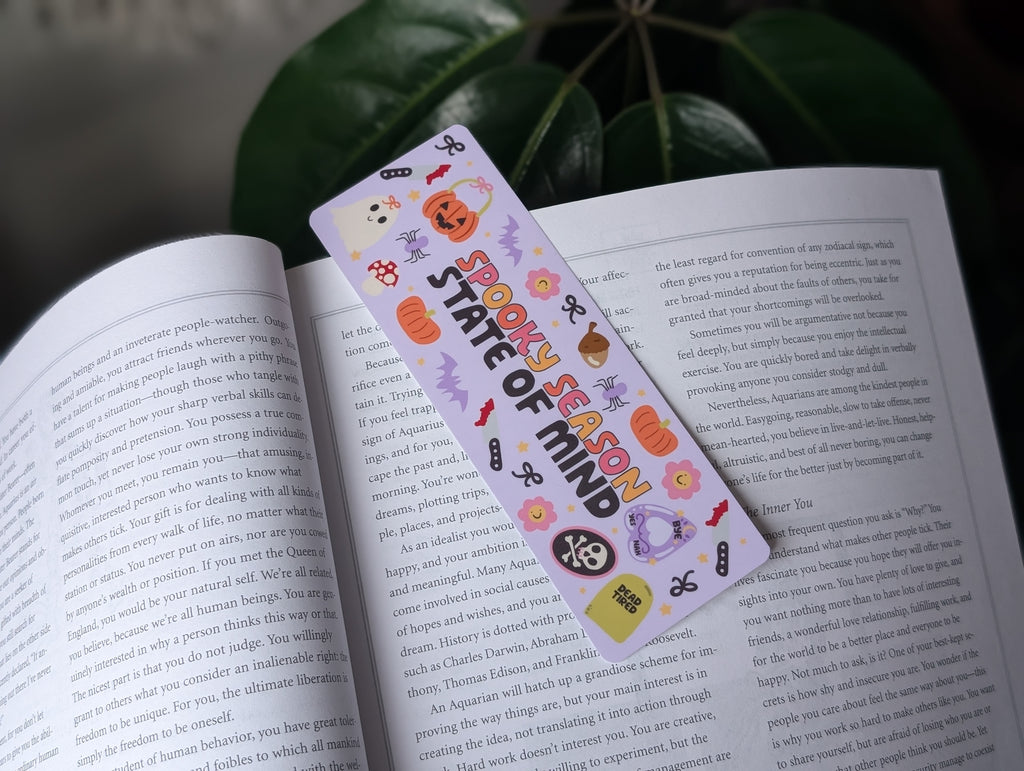 Spooky Season State of Mind Bookmark – Cute Halloween Bookmark