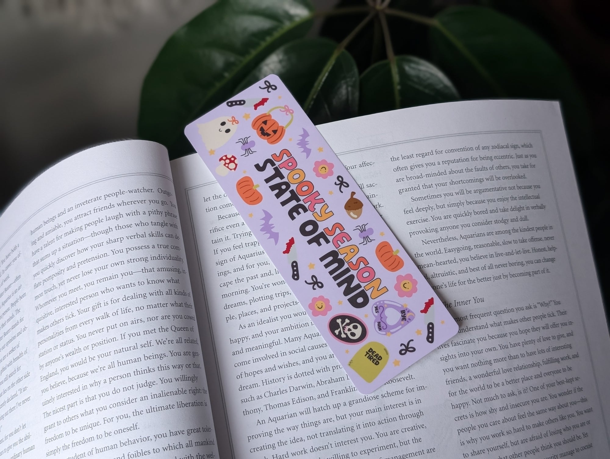 Spooky Season State of Mind Bookmark – Cute Halloween Bookmark