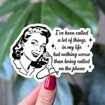 Funny Retro “Don’t Call Me” Sticker