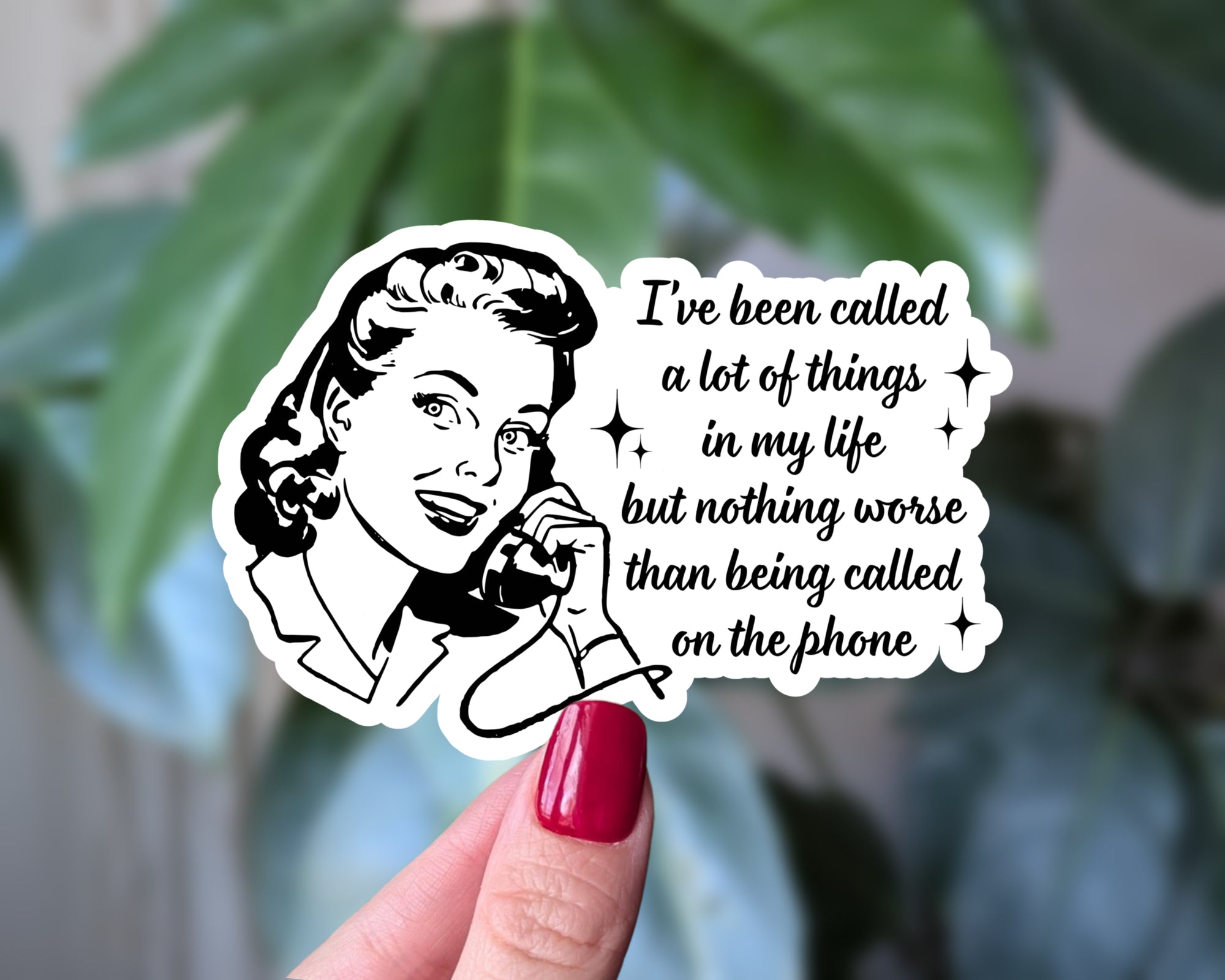 Funny Retro “Don’t Call Me” Sticker