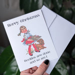 Funny Vintage Christmas Card – Retro Holiday Greeting – “Cookies Are Done and So Am I”