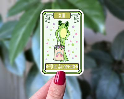 Frog Shopper Tarot Sticker