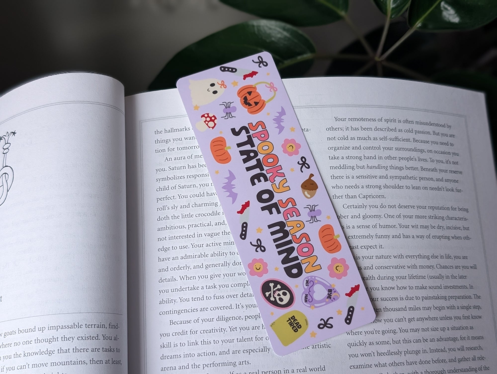 Spooky Season State of Mind Bookmark – Cute Halloween Bookmark