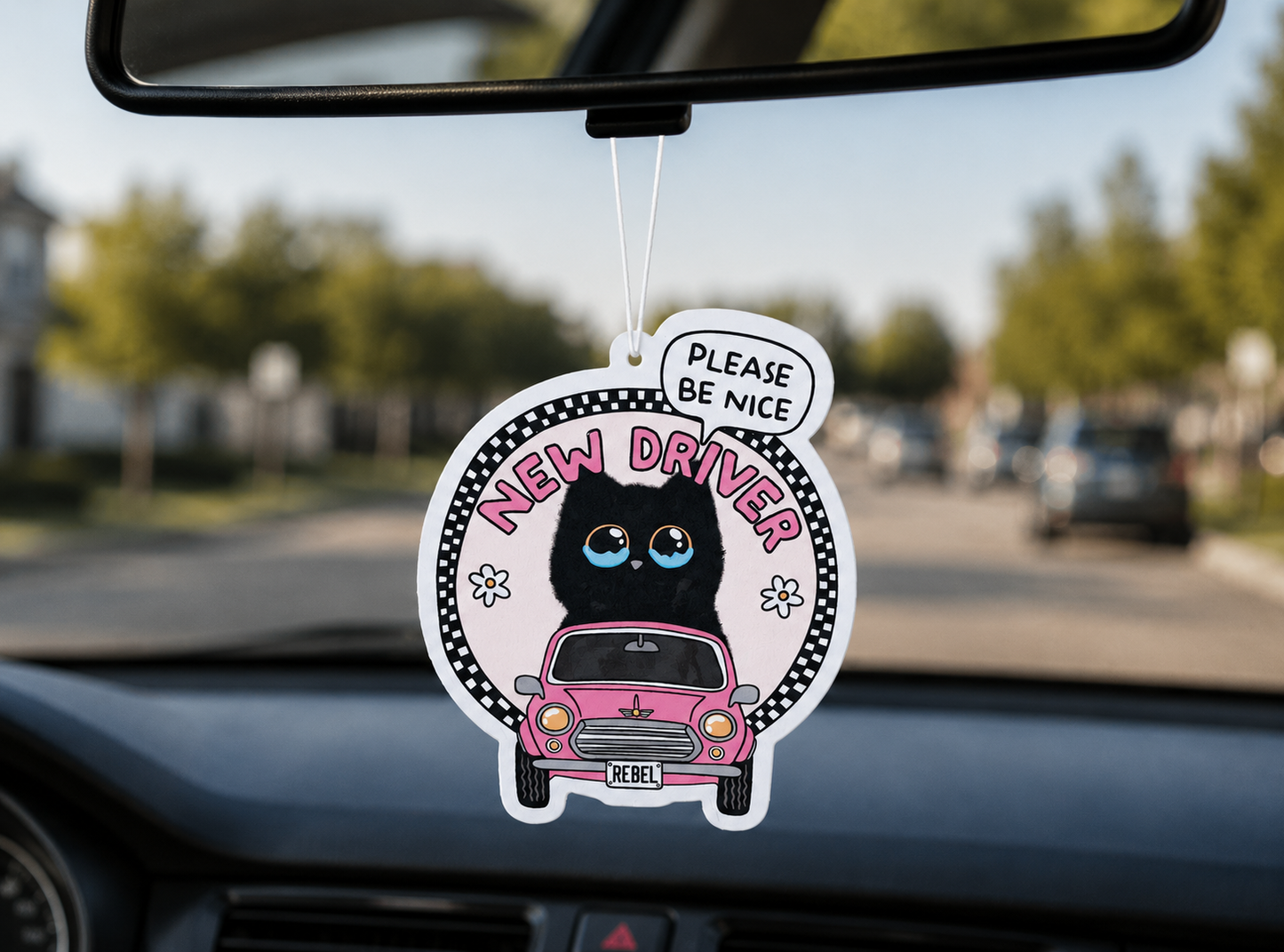 New Driver Please Be Nice Cat Air Freshener New Car Scent Cute First Car Gift